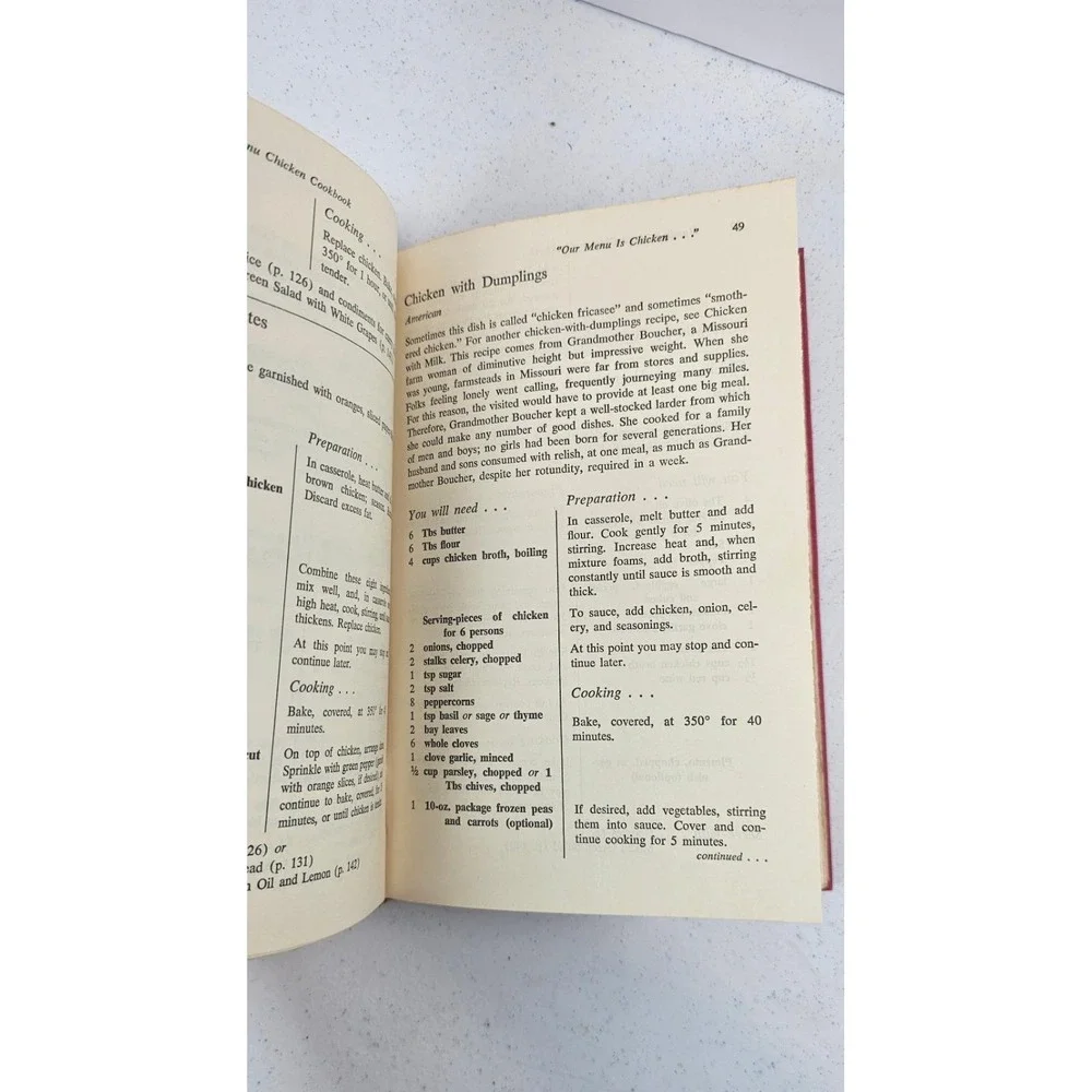 The Hundred Menu Chicken Cookbook Robert Ackart 1972 Vintage HC‎